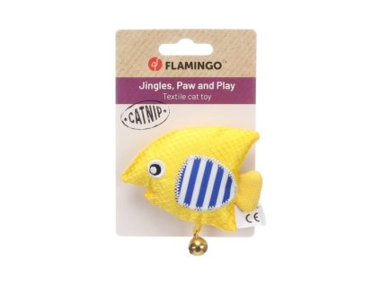 Hračka pro kočky FLAMINGO - Strellow ryba 9,5x8x3cm