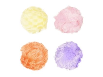 Hračka pro kočky FLAMINGO - Jake míček plyšový 4cm (MIX BAREV)