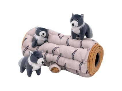 Hračka ZIPPY PAWS plyš - Burrow Vlci v kmeni 34cm