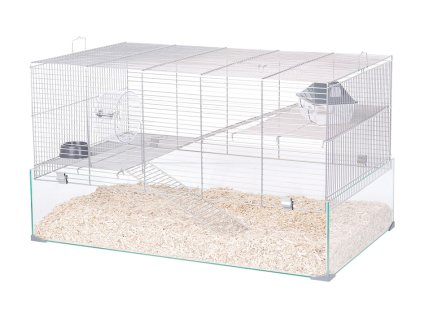 Klec pro hlodavce ZOLUX Neolife 80 se skleněným dnem šedá 78x48x45cm