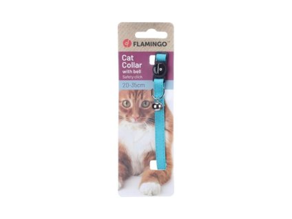 Obojek pro kočku FLAMINGO Lomi světle modrý 1x20-35cm