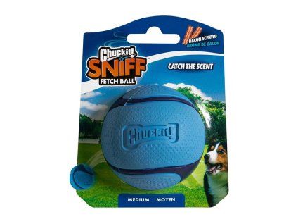 Míček CHUCKIT! Sniff Fetch Ball Bacon (M) 6,5cm