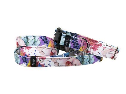 Obojek HAPPYZOO BY KIWLY softshell Akvarel 2x22-32cm