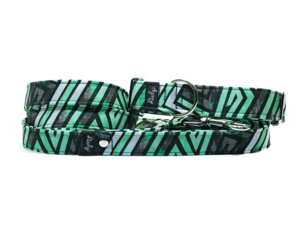 Obojek HAPPYZOO BY KIWLY softshell Labyrint 4x37-56cm