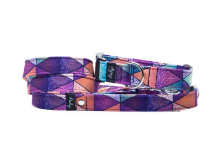 Obojek HAPPYZOO BY KIWLY softshell Trojúhelníky 3 2x22-32cm