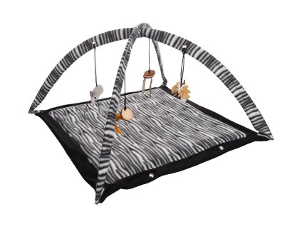 Hrací podložka pro kočky FLAMINGO Zebra bílá/černá 60x60x38cm