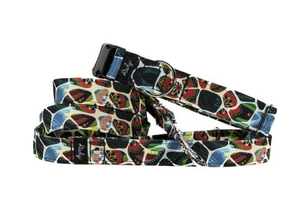 Obojek HAPPYZOO BY KIWLY softshell Mozaika 4x37-56cm (DOPRODEJ)