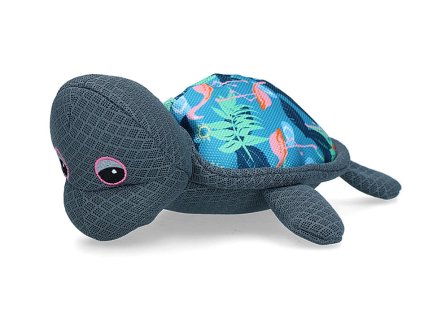 Hračka COOLPETS textil - želvička Flamingo do vody 23cm