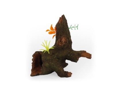 Akvarijní dekorace RESUN RES-2010 kmen stromu s dekorací 21,5x20,5x21,5cm