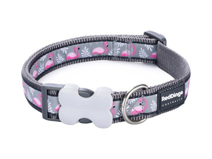 Obojek RED DINGO Flamingo Cool Grey 2x30-47cm