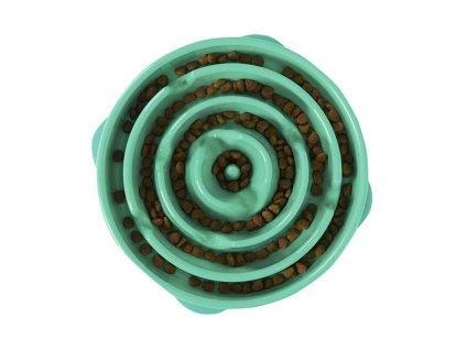 Zpomalovací miska OUTWARD HOUND Fun Feeder Drop tyrkysová (L) 32x7cm