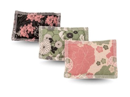 Hračka pro kočky 4CATS - Japanese polštářek se šantou 7,5x10cm (MIX BAREV)