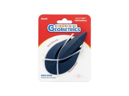 Hračka PETDREMHOUSE guma - Chewtastic Geometrics Geo-Duo tmavě modrá 11cm