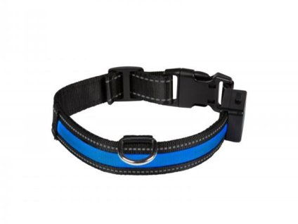 Svítící LED obojek EYENIMAL (M) modrý