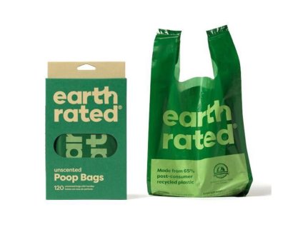 Sáčky na výkaly EARTH RATED s uchem 120ks (1 velká role)