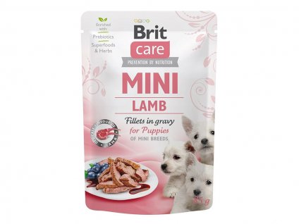 Kapsička BRIT CARE Dog Mini Puppy Lamb Fillets in Gravy 85g