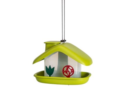 Krmítko PLASTIA Domek zelené 16,5x21x15cm