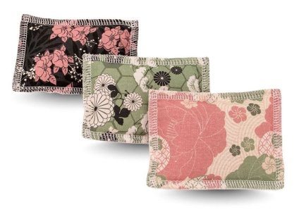Hračka pro kočky 4CATS - Japanese polštářek s kozlíkem 7,5x10cm (MIX BAREV)
