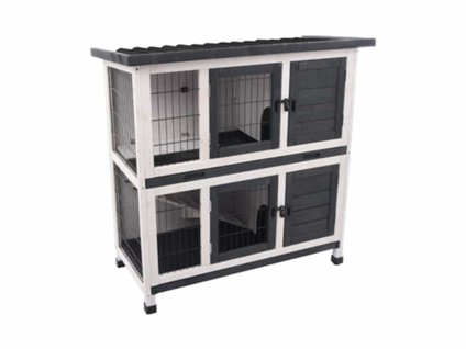 Dřevěná klec pro králíky FLAMINGO Combi 1 Rustic 100x50x102cm (DOPRODEJ)