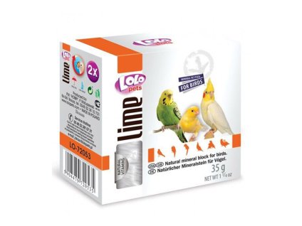 LOLO PETS Lime minerální kámen přírodní pro ptáky 40g