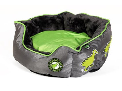 Pelech KIWI WALKER Running Kiwi Oval Bed Green/Grey (XL) 65x65x22cm