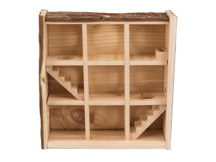 Dřevěné bludiště TRIXIE Natural Living pro myši a křečky třípatrové 30x30x10cm