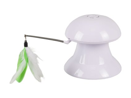 Hračka pro kočky FLAMINGO - Laser Toy (2v1) s pírky