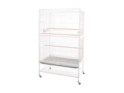Voliéra FLAMINGO Sumba bílá 72x52x130cm (průměr drátu 2mm, rozteč 10mm)