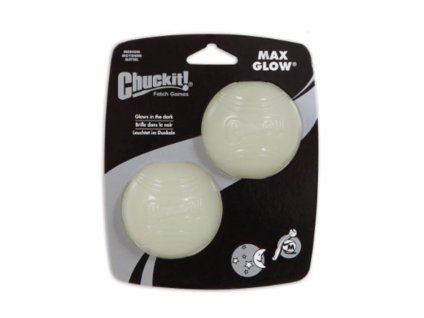 Míček CHUCKIT! Max Glow (M) 6,5cm (2ks) (DOPRODEJ)