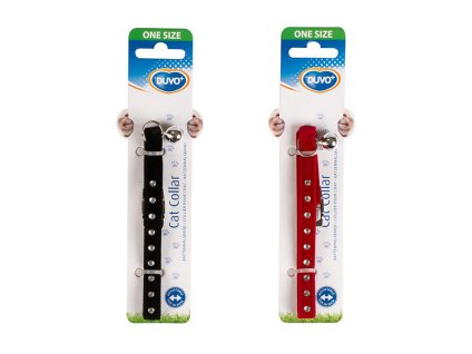 Obojek pro kočku DUVO+ nylonový rock s cvočky 1x20-30cm (MIX BAREV)