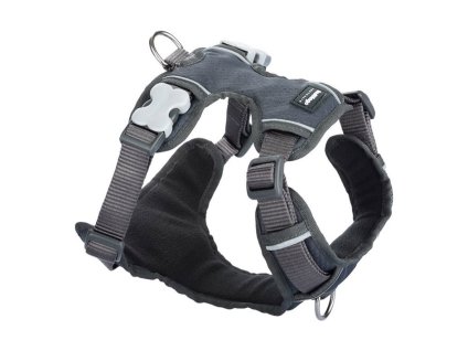 Postroj RED DINGO polstrovaný šedý (L) 56-80cm