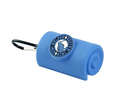 Silikonový držák na sáčky na výkaly KIWI WALKER modrý 5x10cm (DOPRODEJ)