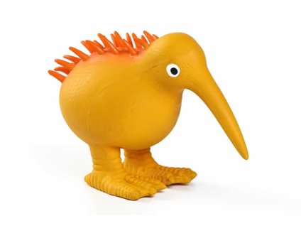 Hračka KIWI WALKER latex - Whistle Kiwi Knight oranžová 7x12x9cm