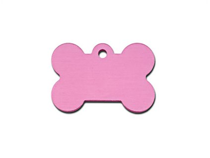 QUICK TAG gravírovací známka - kost růžový hologram (L) (DOPRODEJ)
