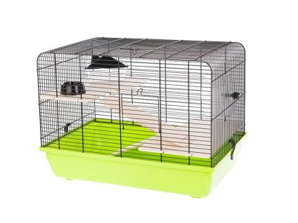 Klec INTER-ZOO Rex II  černá s barevným dnem 58x38x34cm (MIX BAREV)