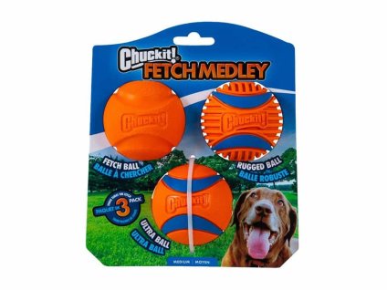 Míček CHUCKIT! Fetch Medley 3 (M) 6,5cm (3ks)