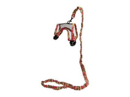 Nylonový postroj FLAMINGO síťovaný pro morčata/fretky 77-120,5cm (DOPRODEJ)