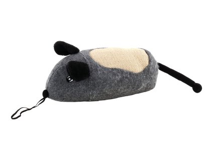 Škrabadlo FLAMINGO - závěsná obří myš s catnipem 40x16x14cm