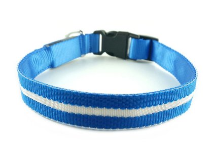 Svítící obojek BENTECH DC1200 (M) modrý