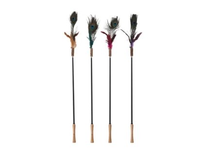 Hračka pro kočky FLAMINGO - Hasse škádlítko teleskopické s výměnnou hračkou 61-186x31cm (MIX BAREV)