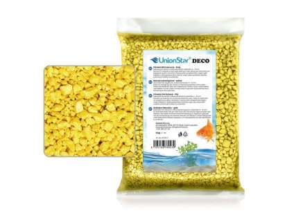 Akvarijní štěrk UNIONSTAR Deco žlutý 2kg