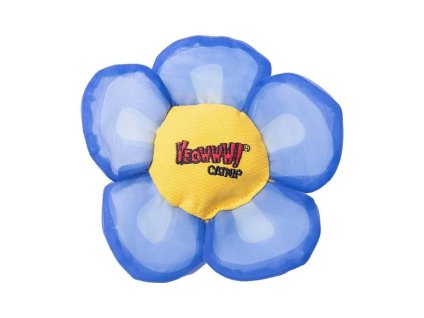 Hračka pro kočky YEOWWW! kopretina plněná bio šantou modrá 13cm