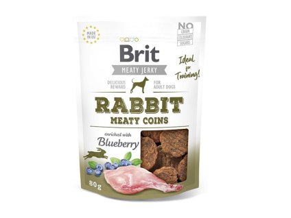 BRIT Jerky Rabbit Meaty Coins 80g