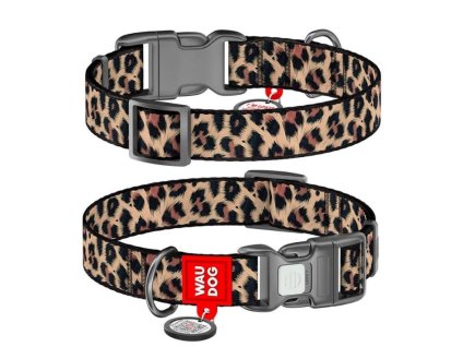 Obojek WAUDOG nylonový Leopard (L) 33-49cm