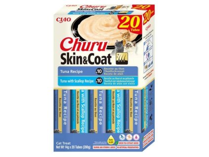 CIAO Churu Cat Skin & Coat tuňák 20x14g (multipack)