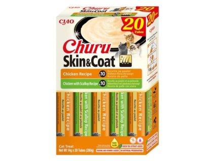 INABA Churu Cat Skin & Coat kuře 20x14g (multipack)