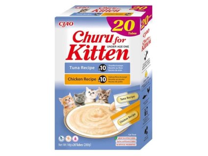 INABA Churu Cat Kitten tuňák&kuře 20x14g (multipack)