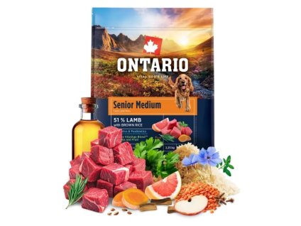 ONTARIO Senior Medium Lamb & Brown Rice 2,25kg