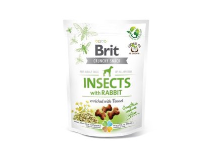 BRIT Crunchy Snack Insects with Rabbit with Fennel 200g