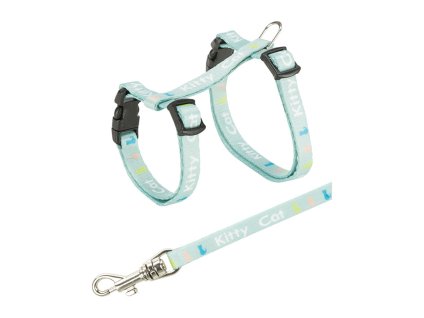 Postroj s vodítkem pro kotě TRIXIE s motivem Kitty Cat 21-33x0,8cm (MIX BAREV)
